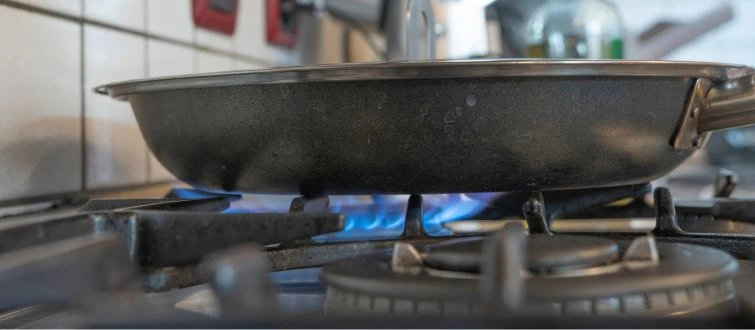 Calphalon Cookware on gas stove