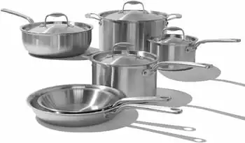 Made In Cookware 10 Piece Stainless Steel Pot and Pan Set