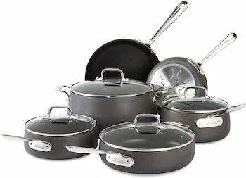 All-Clad HA1 Hard Anodized Nonstick Cookware Set 10 Piece