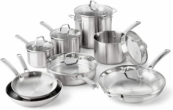 Calphalon Classic Stainless Steel Pots and Pans Set, 14-Piece